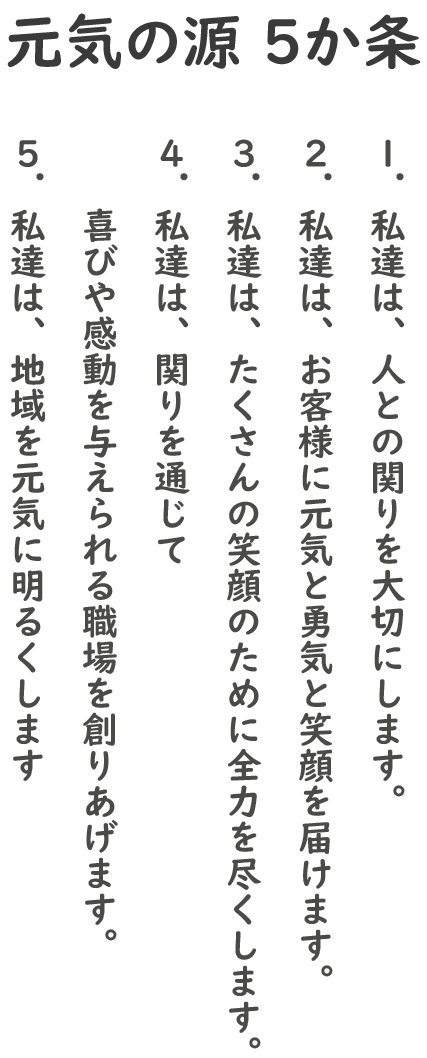 元気の源　５か条